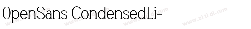 0penSans CondensedLi字体转换